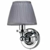 Burlington Round Light With Chrome Base And Silver Chiffon Shade