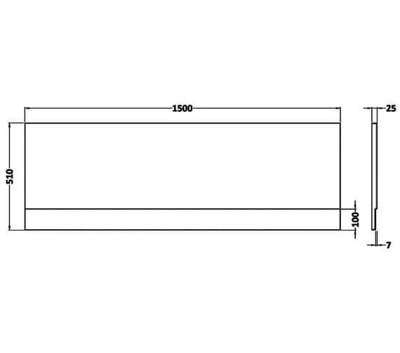 Nuie White Acrylic Bath Front Panel 3 Nuie White Acrylic Bath Front Panel - Image 3