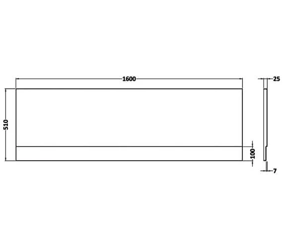 Nuie White Acrylic Bath Front Panel 5 Nuie White Acrylic Bath Front Panel - Image 5