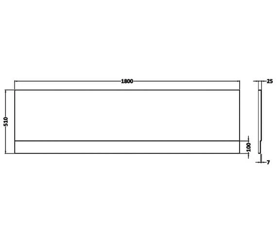 Nuie White Acrylic Bath Front Panel 9 Nuie White Acrylic Bath Front Panel - Image 9