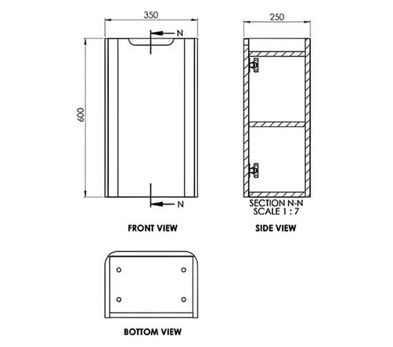 Essential Colorado 350 X 600mm Small Boy Furniture Unit 2 Essential Colorado 350 X 600mm Small Boy Furniture Unit - Image 2