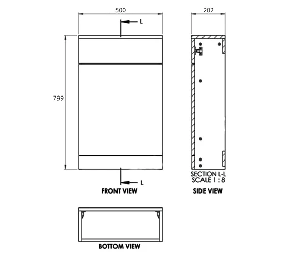 Essential Dakota 500mm Compact WC Unit 3 Essential Dakota 500mm Compact WC Unit - Image 3