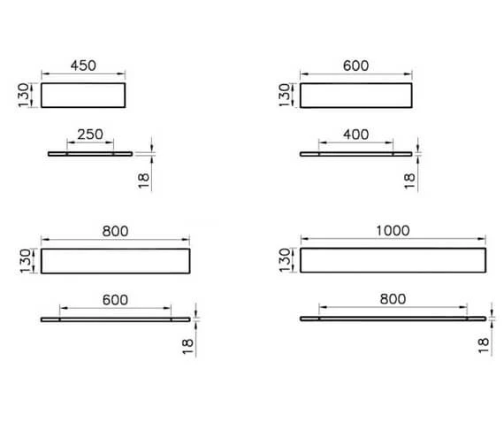 VitrA S50 High Gloss White Wooden Shelf 3 VitrA S50 High Gloss White Wooden Shelf - Image 3