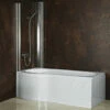 Joseph Miles 1700mm Curved-P Whirlpool Bath With Front Panel And Screen