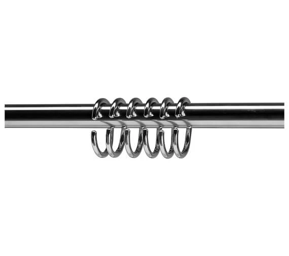 Croydex Premier Large L Shaped Chrome Shower Curtain Rod 4 Croydex Premier Large L Shaped Chrome Shower Curtain Rod - Image 4