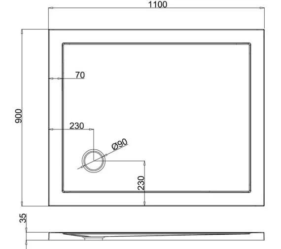 Britton Zamori Rectangle White Corner Waste Shower Tray 12 Britton Zamori Rectangle White Corner Waste Shower Tray - Image 12