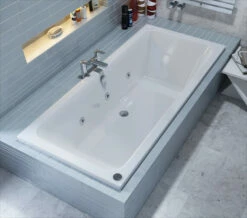 Joseph Miles Portland Beauforte Reinforced 1700 X 750mm Double Ended 6 Jet Whirlpool Bath