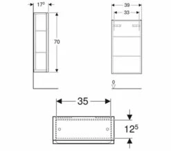Geberit Renova Plan 700mm High Level One Door Cabinet -UK Bathroom Products Sales 2024 M700 2022 5 9 14 7 15 27