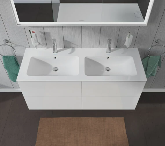 Duravit L-Cube 1290mm Wide 4 Drawers Wall Mounted Vanity Unit For Me-By-Starck Basin 6 Duravit L-Cube 1290mm Wide 4 Drawers Wall Mounted Vanity Unit For Me-By-Starck Basin - Image 6