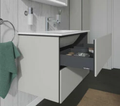 Duravit L-Cube Wall Mounted 2 Drawer Vanity Unit For Me-By-Starck Basin -UK Bathroom Products Sales 2024 M700 2022 6 10 14 35 26 531