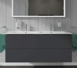 Duravit L-Cube 1290mm Wide 2 Drawers Wall Mounted Vanity Unit For Me-By-Starck Basin -UK Bathroom Products Sales 2024 M700 2022 6 10 14 43 14 847