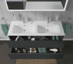 Duravit L-Cube 1290mm Wide 2 Drawers Wall Mounted Vanity Unit For Me-By-Starck Basin -UK Bathroom Products Sales 2024 M700 2022 6 10 14 44 49 329