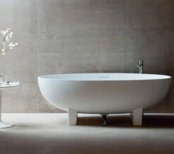 Clearwater Lacrima Natural Stone Freestanding Oval Bath 1690 X 800mm