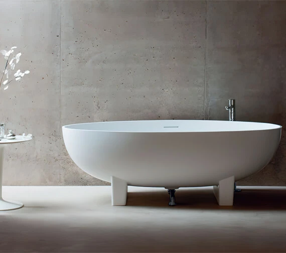 Clearwater Lacrima Natural Stone Freestanding Oval Bath 1690 X 800mm 1 Clearwater Lacrima Natural Stone Freestanding Oval Bath 1690 X 800mm