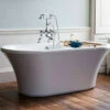 Burlington Brindley 1700mm White Soaking Bathtub With Base Skirt