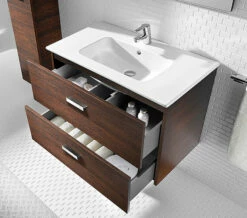 Roca Victoria Unik Wall Hung White Vanity Unit With 2 Drawer