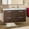 Roca Prisma Unik 1200 X 694mm Textured Ash 4-Drawer Base Unit With Basin