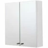 Croydex Carra Double Door Stainless Steel Mirror Cabinet