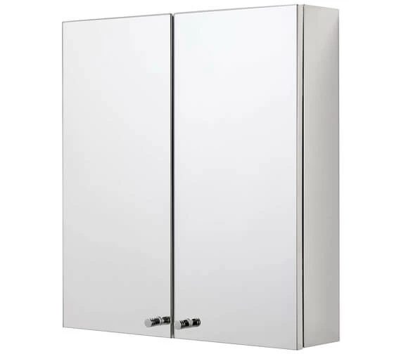 Croydex Carra Double Door Stainless Steel Mirror Cabinet 3 Croydex Carra Double Door Stainless Steel Mirror Cabinet - Image 3