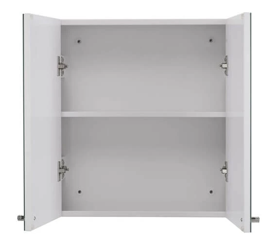 Croydex Carra Double Door Stainless Steel Mirror Cabinet 6 Croydex Carra Double Door Stainless Steel Mirror Cabinet - Image 6