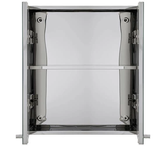 Croydex Carra Double Door Stainless Steel Mirror Cabinet 7 Croydex Carra Double Door Stainless Steel Mirror Cabinet - Image 7