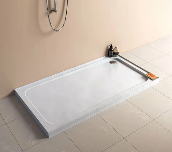Merlyn Ionic Touchstone Up-Stand White Rectangular Shower Tray 1 Merlyn Ionic Touchstone Up-Stand White Rectangular Shower Tray