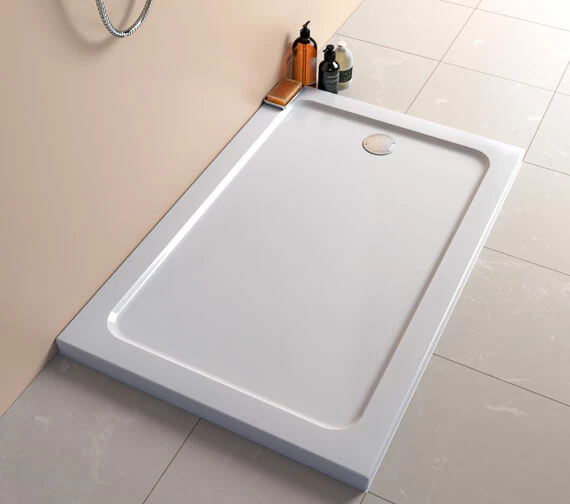 Mira Flight Safe Rectangle Shower Tray White 1 Mira Flight Safe Rectangle Shower Tray White