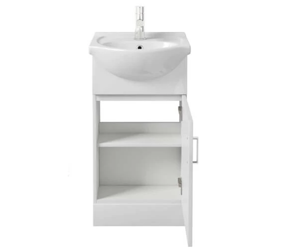 Essential Alaska 1 Door Vanity Unit 450mm And Basin 4 Essential Alaska 1 Door Vanity Unit 450mm And Basin - Image 4