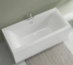 Aqua Oporto Square Rectangular Double Ended White Bathtub - Sizes And Variants Available