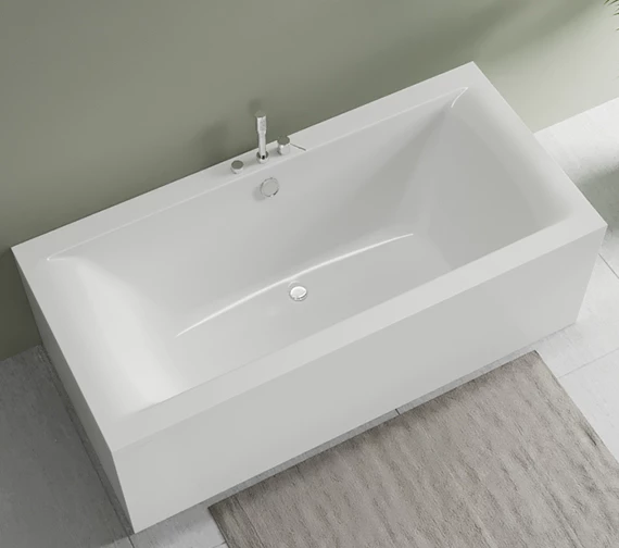 Aqua Oporto Square Rectangular Double Ended White Bathtub - Sizes And Variants Available 1 Aqua Oporto Square Rectangular Double Ended White Bathtub - Sizes And Variants Available
