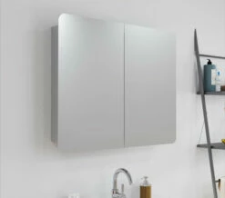 RAK Duo Stainless Steel 800 X 660mm Double Door Mirror Cabinet