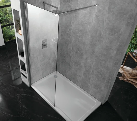 Aquadart Wetroom 10 Walk-In 2000mm High Shower Glass Panel 9 Aquadart Wetroom 10 Walk-In 2000mm High Shower Glass Panel - Image 9