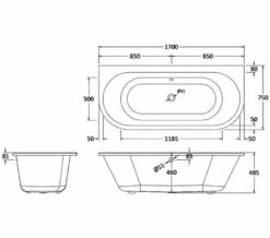 Hudson Reed Kenton 1700 X 750mm Back-To-Wall Freestanding White Acrylic Bath With Legs 11 Hudson Reed Kenton 1700 X 750mm Back-To-Wall Freestanding White Acrylic Bath With Legs -UK Bathroom Products Sales 2024 M700 2022 7 20 15 38 14 856