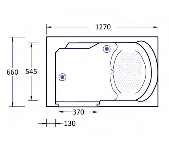 Trojan Freedom 1270 X 660mm Easy Access Walk In Bath White 2 Trojan Freedom 1270 X 660mm Easy Access Walk In Bath White - Image 2