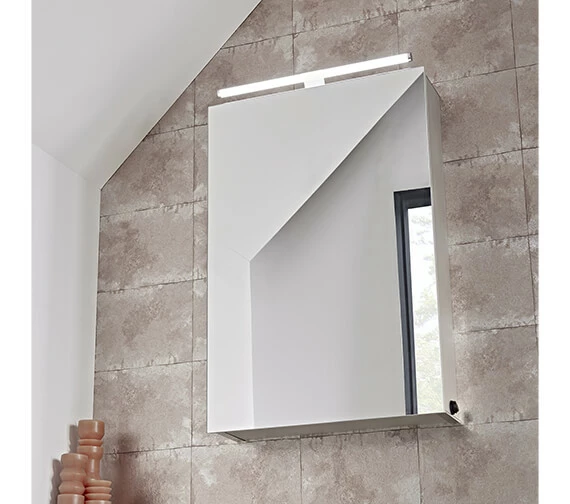 Tavistock Conduct Single Door Mirror Cabinet With Overhead LED Light 1 Tavistock Conduct Single Door Mirror Cabinet With Overhead LED Light