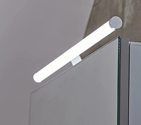 Tavistock Conduct Single Door Mirror Cabinet With Overhead LED Light 4 Tavistock Conduct Single Door Mirror Cabinet With Overhead LED Light - Image 4