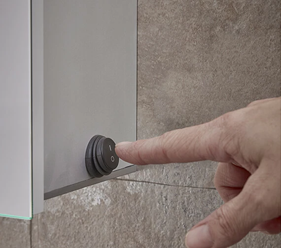 Tavistock Conduct Single Door Mirror Cabinet With Overhead LED Light 5 Tavistock Conduct Single Door Mirror Cabinet With Overhead LED Light - Image 5