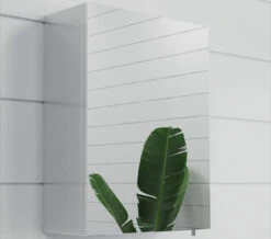 Croydex Avon Stainless Steel Single Door Small Mirror Cabinet