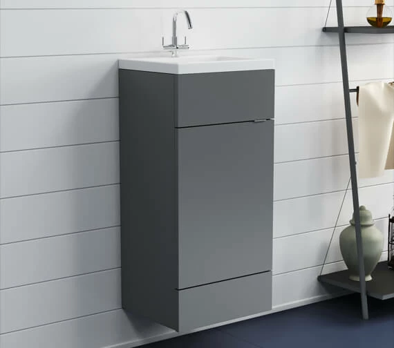 Hudson Reed Fusion 400mm Full Depth Floor-Standing Vanity Unit And Basin 1 Hudson Reed Fusion 400mm Full Depth Floor-Standing Vanity Unit And Basin