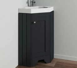 Hudson Reed Old London 595mm Floor Standing Corner Cabinet And Basin