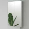 Croydex Avisio Stainless Steel Double Door Corner Mirror Cabinet