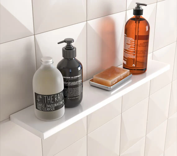 VitrA S50 High Gloss White Wooden Shelf 1 VitrA S50 High Gloss White Wooden Shelf