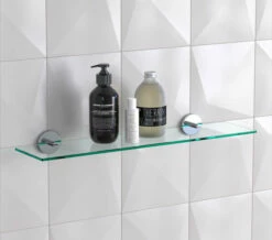Croydex Pendle Flexi-Fix Glass Shelf 590mm
