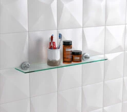 Croydex Worcester Flexi-Fix Glass Shelf 590mm