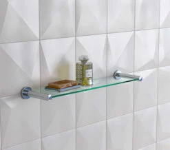 Roper Rhodes Minima 545mm Toughened Clear Glass Shelf