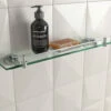 Miller Bond Glass Shelf With Guard Rail 500mm - 8702C