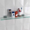 Croydex Chester Flexi-Fix Glass Shelf 590mm