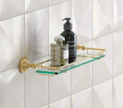 Heritage Clifton Glass Shelf Chrome