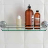 Hudson Reed Traditional Glass Shelf With Chrome Holder