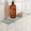 Smedbo Home 600mm Frosted Glass Bathroom Shelf
